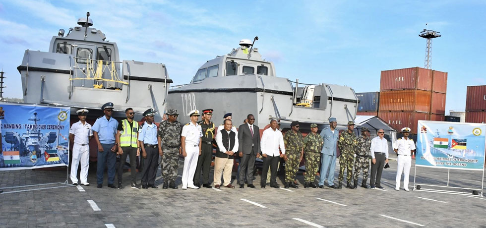  India gifted two Fast Interceptor Crafts to Mozambique Navy at a formal ceremony in Nacala in northern Mozambique (8 Nov 2024)