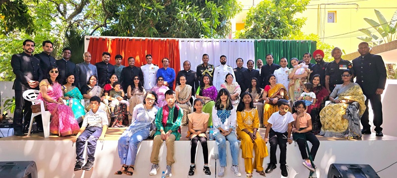 High Commission of India officials and their families at the Republic Day celebrations in Maputo (26 Jan 2025).  